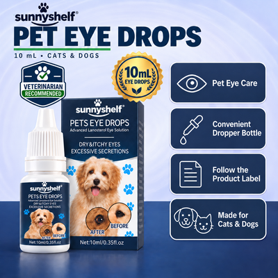 sunny shelf BrightEyes — Pet Eye Drops for Dogs & Cats